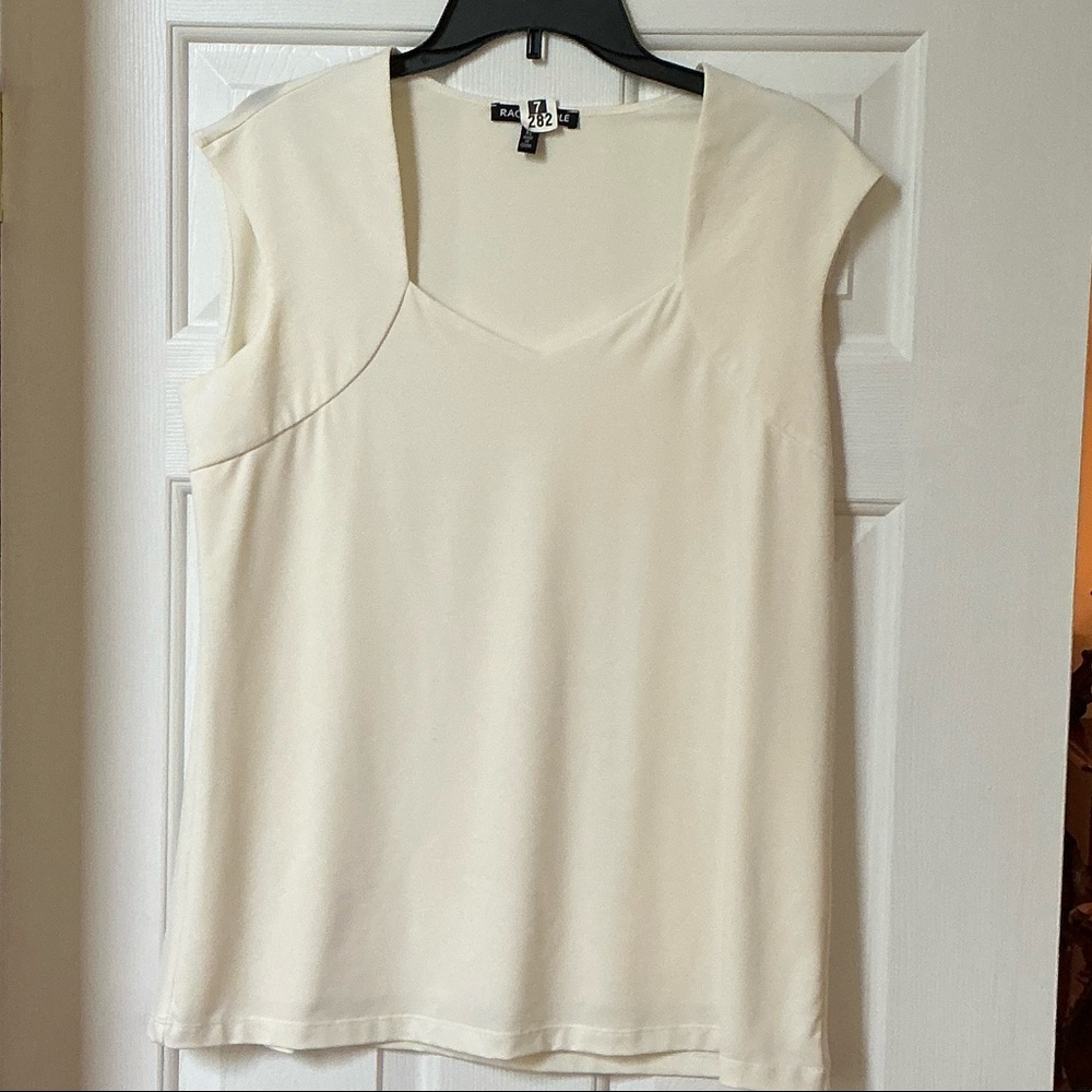 Rag & Bone Cream Cap-Sleeve Scoop Neck Tank